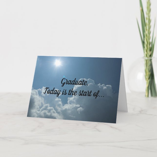 Carte de voeux Sky Graduation (Devant)