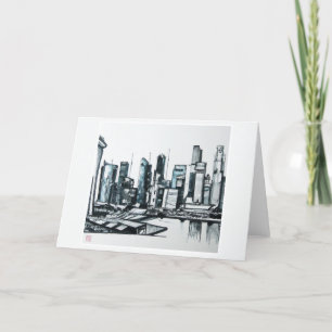 Carte de voeux Skyline de Singapour