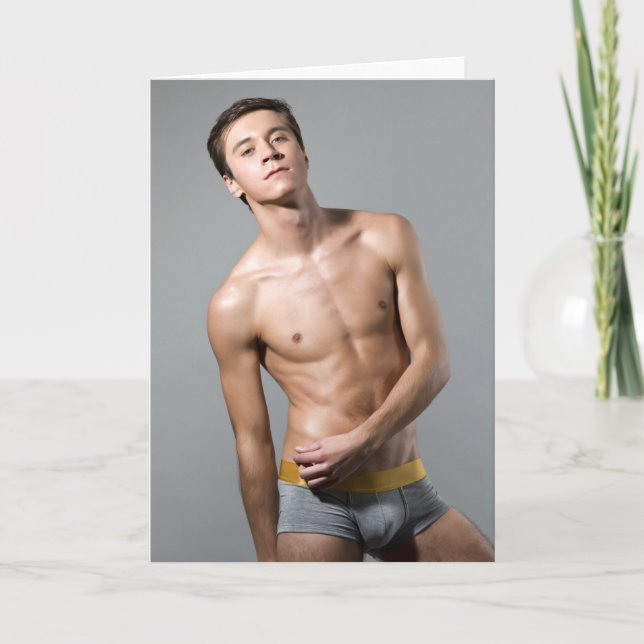 Carte de voeux Slim and Sexy Hot Guy (Devant)