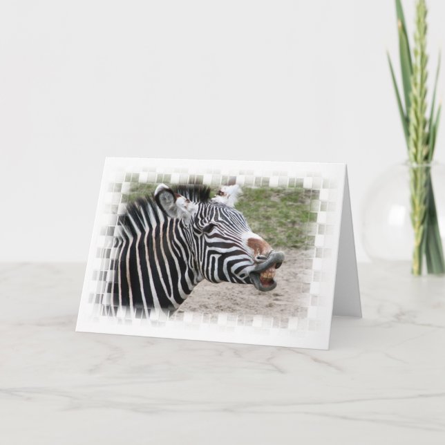 Carte de voeux Smiling Zebra (Devant)