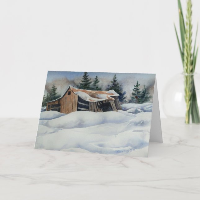 Carte de voeux Snow-scape (Devant)