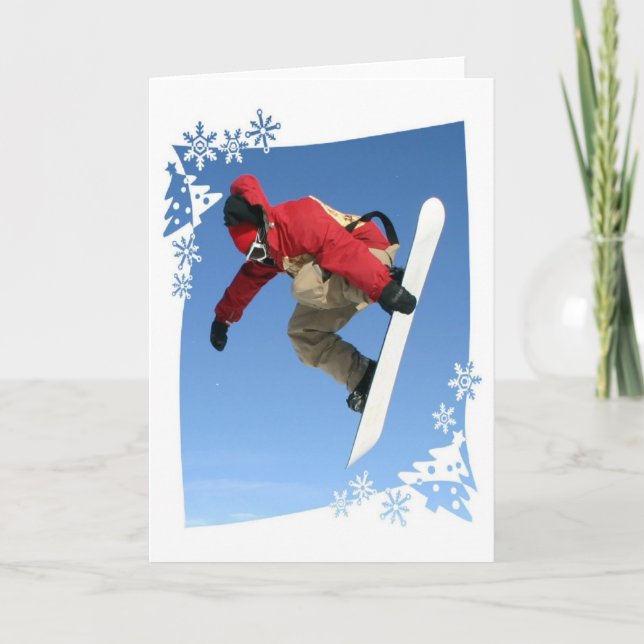 Carte de voeux Snowboard Grab (Devant)