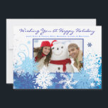 Carte de voeux SNOWFLAKE Holiday Family Photo<br><div class="desc">Toutes mes créations sont des oeuvres originales ONE-OF-A-KIND conçues par moi ! Vous ne pouvez les trouver ici ! La plupart sont créés à l'aide d'Adobe Illustrator ou d'Adobe Photoshop. D'autres sont des objets peints à la main uniques en aquarelle, gouache et encre indienne. Toutes les couleurs, polices et textes...</div>