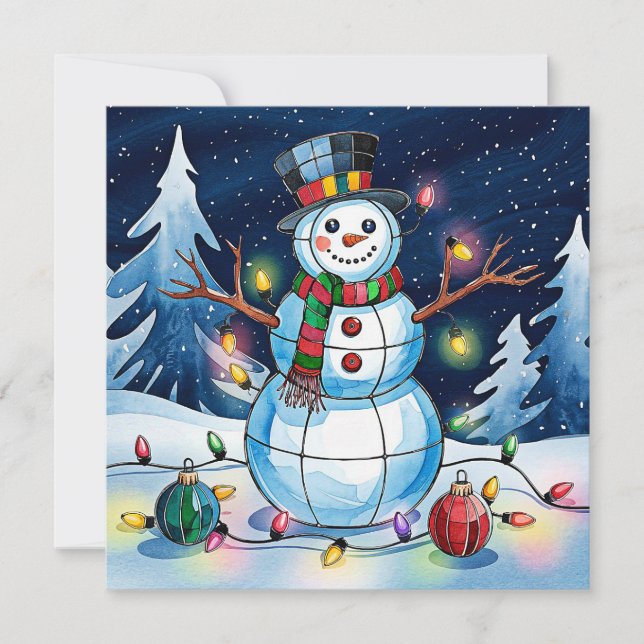 Carte de voeux Snowman Holiday (Devant)