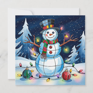 Carte de voeux Snowman Holiday