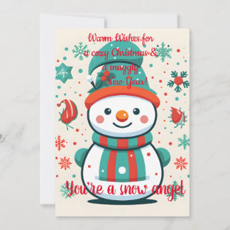 Carte de voeux Snowman mignonne