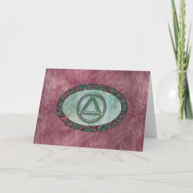 Carte de voeux Sober Sobriety Recovery (Devant)