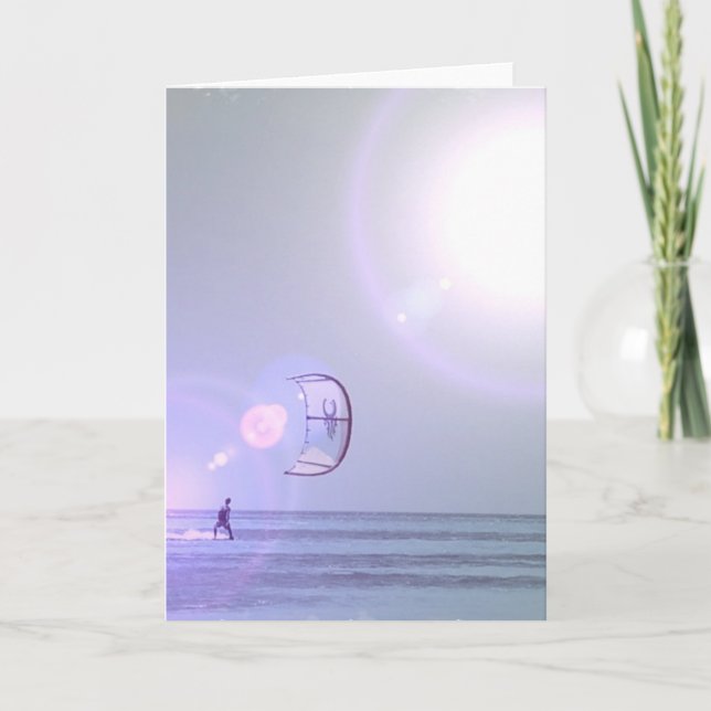 Carte de voeux soloe de Kiteboard (Devant)