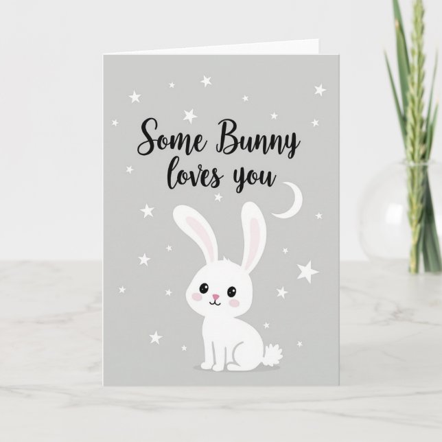 Carte de vœux Some Bunny T'aime Bébé (Devant)