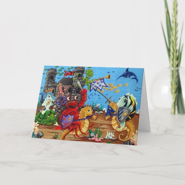 Carte de voeux sous-marine Duel (Devant)