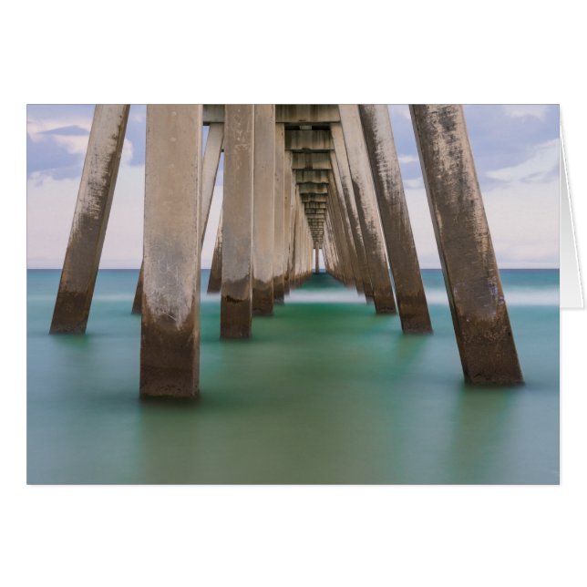Carte de voeux sous Navarre Beach Pier (Devant horizontal)