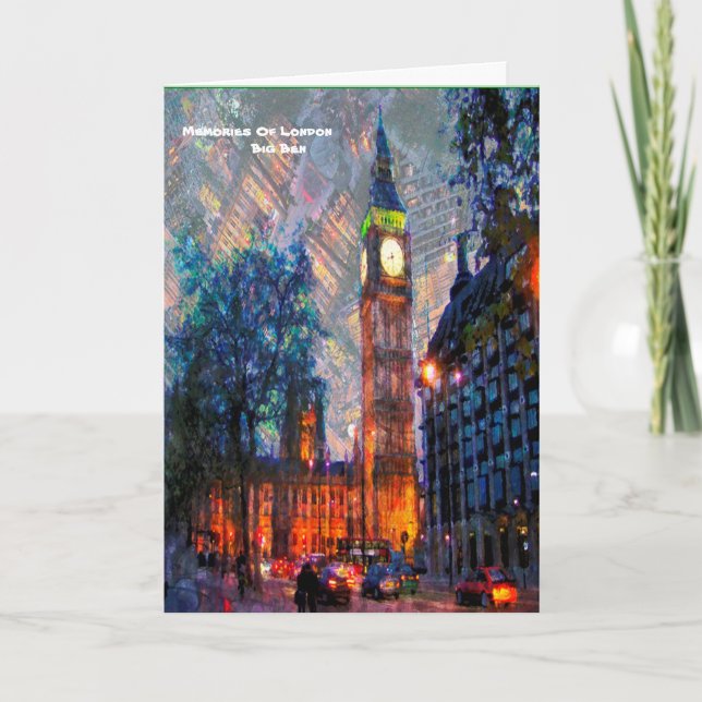 Carte de vœux Souvenirs de Londres (Devant)