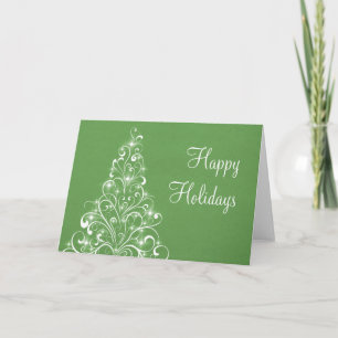 Carte de voeux Sparkly Holiday Tree, Vert