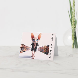 Carte de voeux Sphynx Runway Model