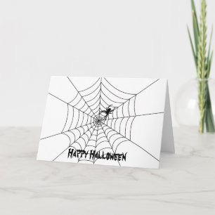 Carte de voeux Spider Web Halloween - Vide