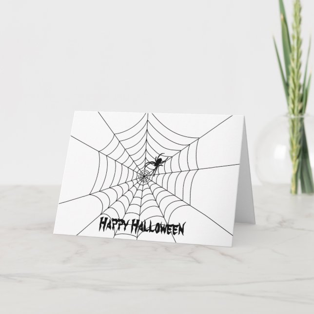 Carte de voeux Spider Web Halloween - Vide (Devant)