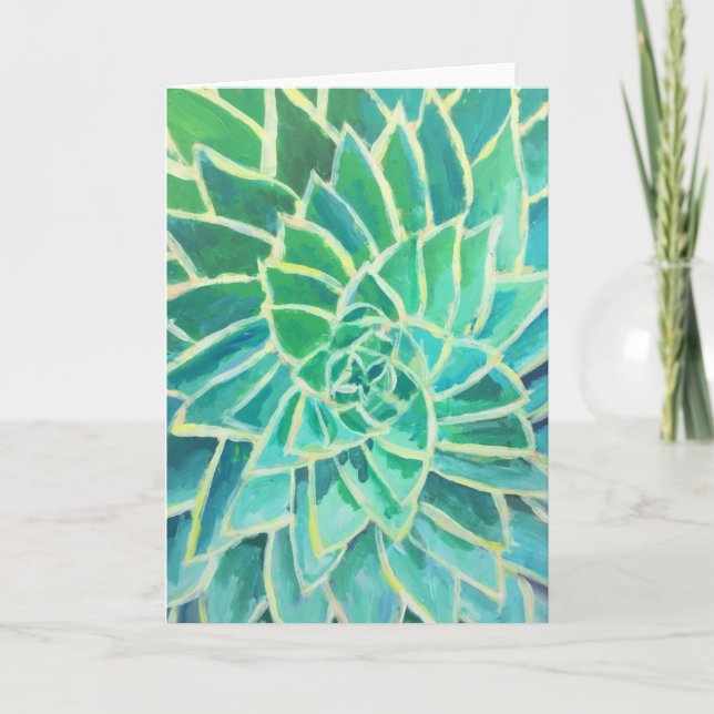 Carte de voeux Spiral Aloe Painting (Devant)