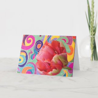 Carte de voeux Spiral Rose