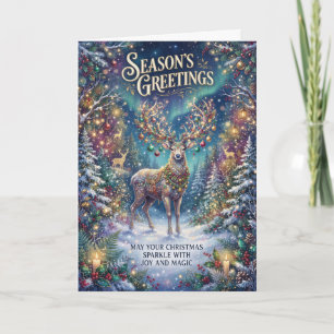 Carte de vœux spirituelle de Noël avec renne