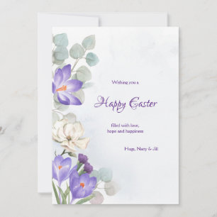 Carte de voeux Spring Crocus Pâques