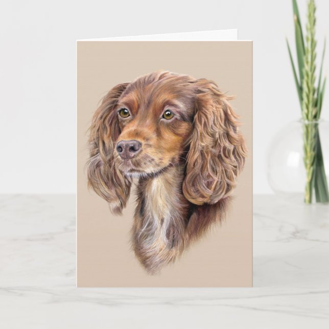 Carte de vœux Springer Sprocker Cocker Spaniel (Devant)