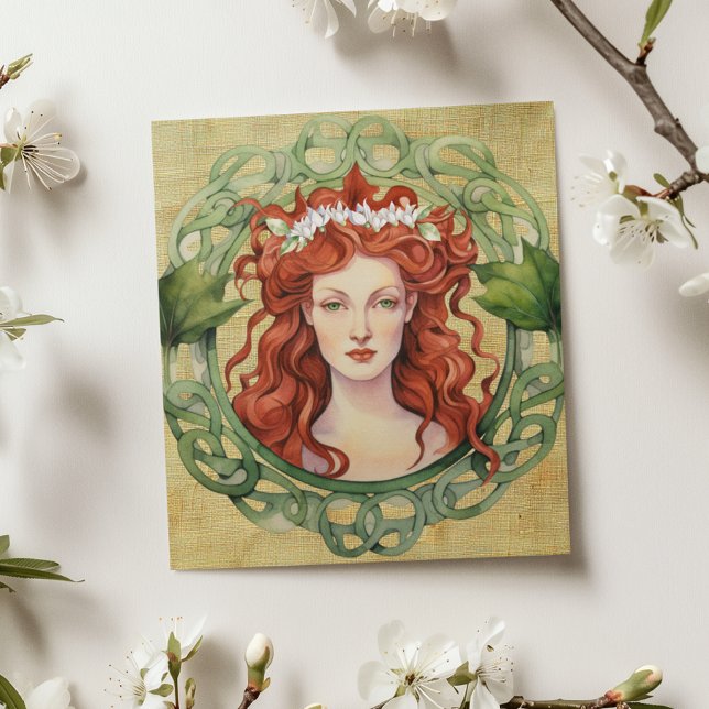 Carte de voeux St. Brigid Imbolc Wreath Pagan (Créateur téléchargé)