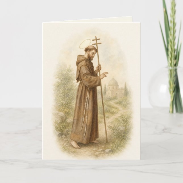 Carte de vœux St. François d'Assise avec prière (Devant)