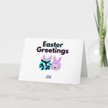 Carte de vœux standard horizontale Bunny Fuzzies