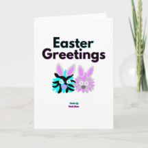 Carte de vœux standard verticale Bunny Fuzzies