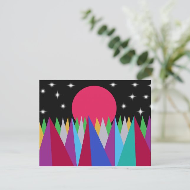Carte de voeux Star Sunset Flat (Debout devant)