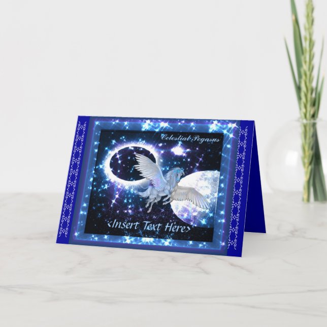 Carte de voeux Starry Night Pegasus (Devant)