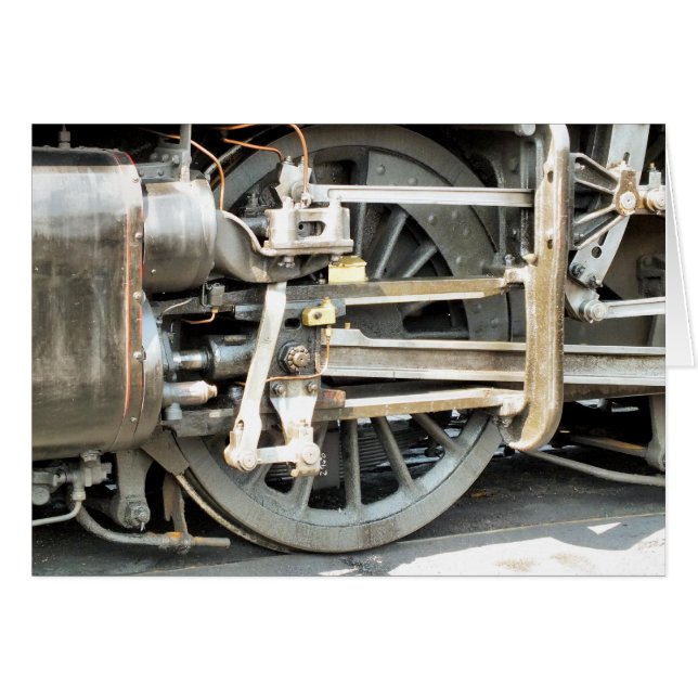 Carte de voeux STEAM TRAIN (Devant horizontal)