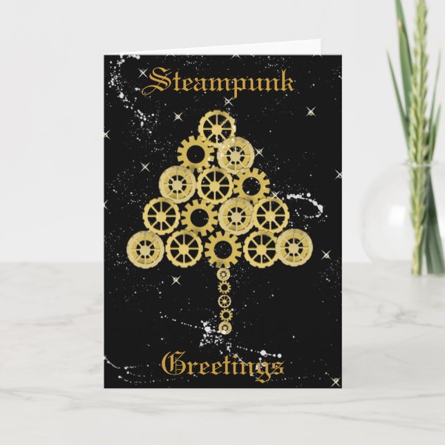 Carte de voeux Steampunk (Devant)