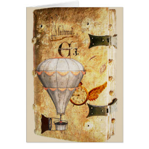 Carte de voeux Steampunk Diary