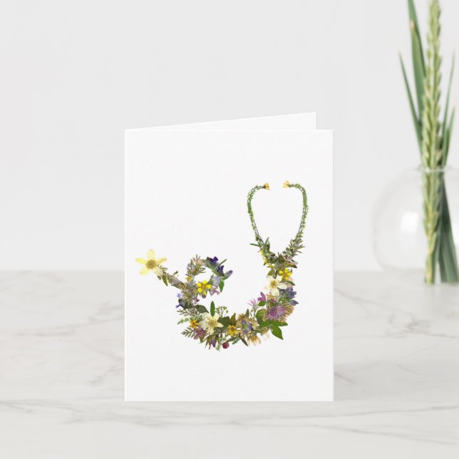 Carte de vœux Stéthoscope Infirmière LPN RN Blouse (Devant)