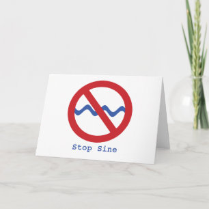 Carte de voeux Stop Sine