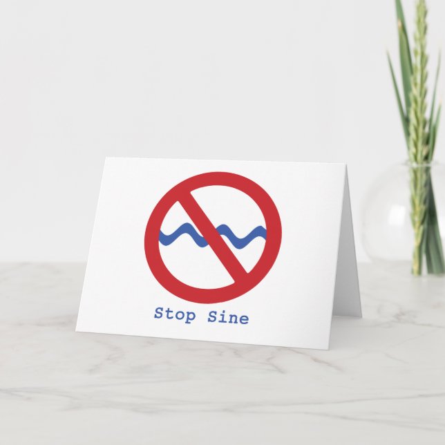 Carte de voeux Stop Sine (Devant)