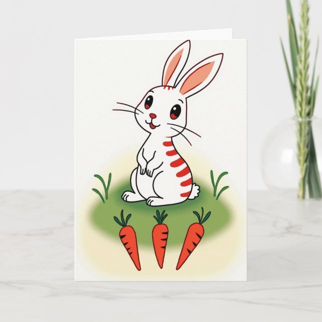 Carte de vœux Striped Friend Hello (Devant)