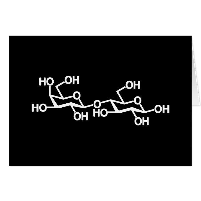 Carte de voeux Structure Lait Lactose (Devant horizontal)