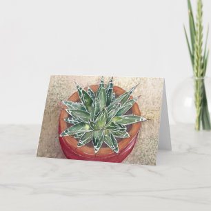 Carte de voeux Succulent Agave victoriae-reginae
