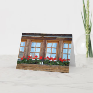 Carte de voeux suisse de Windows de chalet