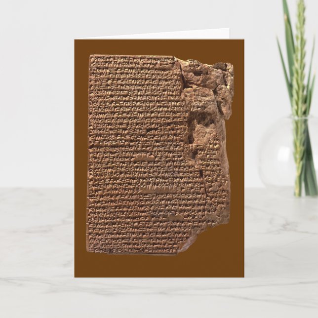 Carte de voeux "Sumerian Cuneiform Writing" (Devant)
