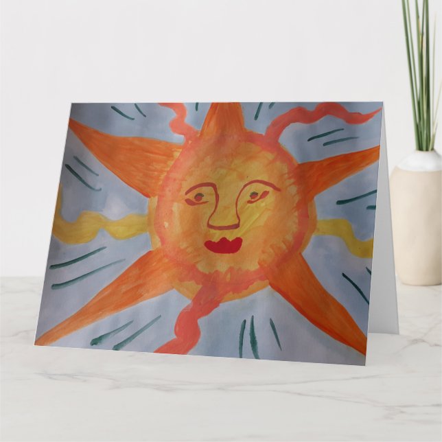 Carte de voeux Sun Fiery (Devant)