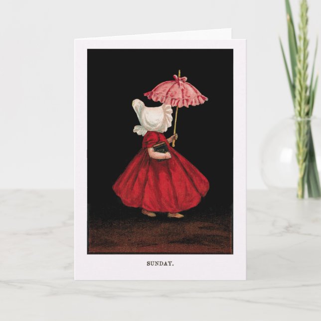 Carte de voeux Sunbonnet Sue du début des années 1 (Devant)