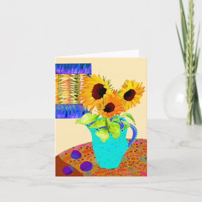 Carte de voeux Sunflower BLANK (Devant)