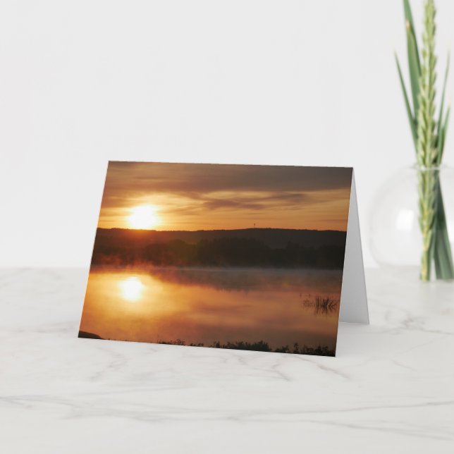 Carte de voeux Sunrise avec référence des écriture (Devant)