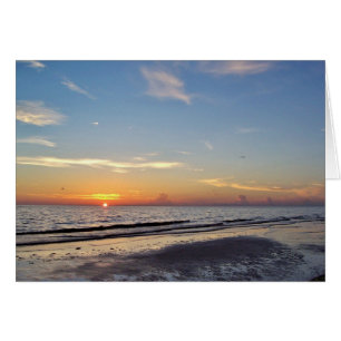 Carte de voeux Sunset Beach