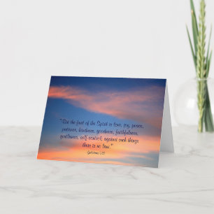 Carte de voeux Sunset Sky Christian