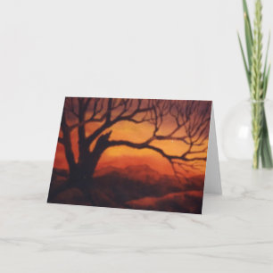 Carte de voeux "Sunset Tree #6" Road Country Roads