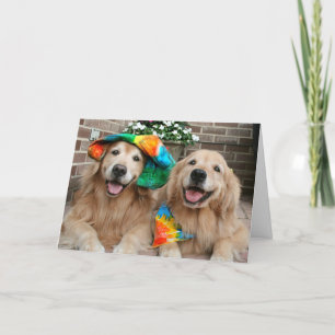 Carte de voeux Super Golden Retriever
